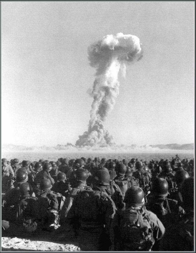 Photo Atomic Bomb Charlie With Army Observers, 1952  