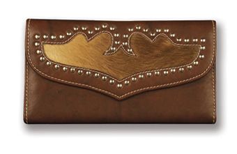 WESTERN TRENDITIONS, LEATHER, WOMENS CHECKBOOK WALLET  