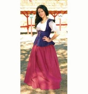 Cotton Velveteen Bodice medieval renaissance wench wear  