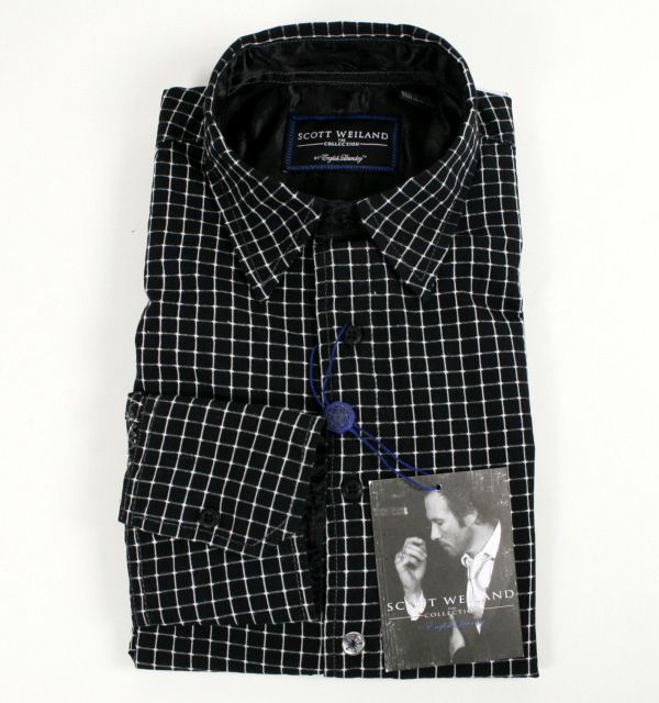 ENGLISH LAUNDRY weiland mens TOTLEY black Plaid shirt  