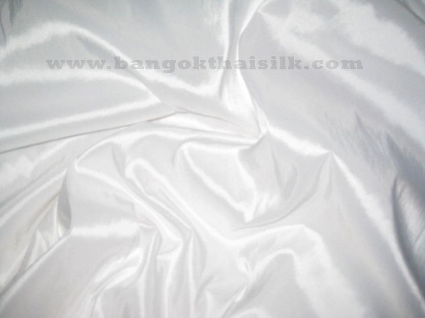 WHITE TAFFETA 58 FAUX SILK FABRIC BRIDAL WEDDING DRAPE  