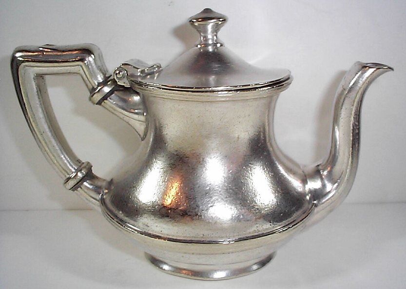 Atlantic Hotel   1927   Side Logo   Silver Teapot   Very Ornate 