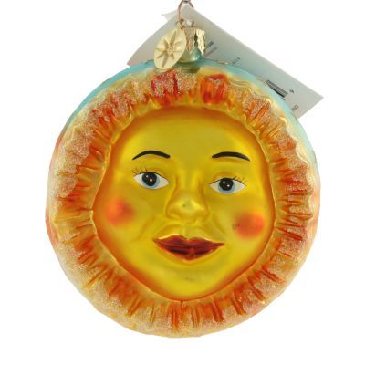 New Christopher Radko Rare Fairweather Friend Sun Face Cloudy Clear 