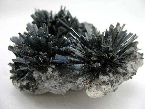 museum quality radial flowery STIBNITE needles )  