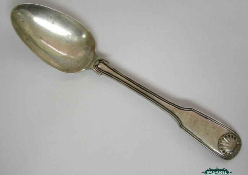 Antique Chinese Export Silver Spoon Canton China Ca1800  