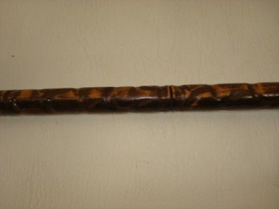 HAND CARVED ALLIGATOR WALKING STICK CANE  