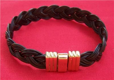 MZ5 AFRICAN ETHNIC ELEPHANT HAIR TRIBAL BRACELET JEWELRY GOLD PLATED