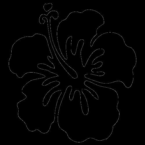 hibiscus flower stencil for Airbrush Tattoo craft Art  