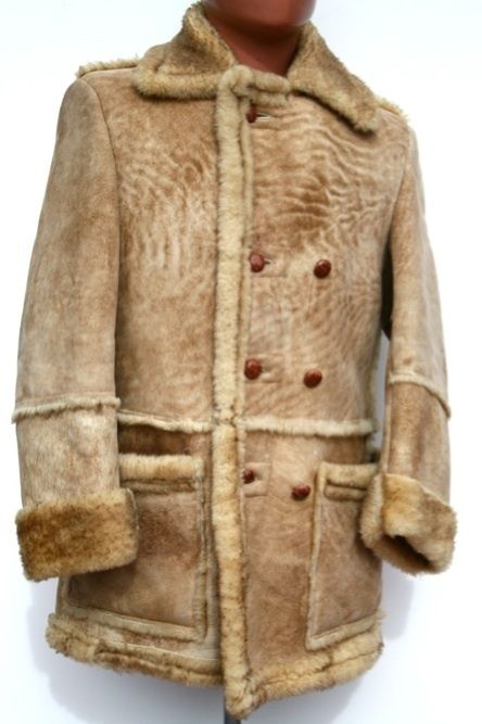 Fantastic Vintage Lambskin & Shearling Winter Jacket Mountain Man COAT 