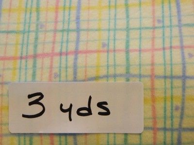 12+ yds Lot Cotton Flannel Fabric Juvenile Children Nursery Bright 