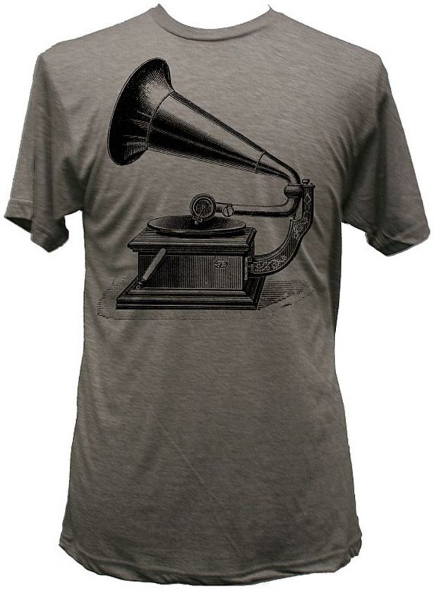 Mens Annex Phonograph Steampunk Tee Colonial Victorian T Shirt Top 