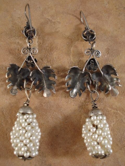 Beautiful Traditional Sterling Silver Earrings From Oaxaca