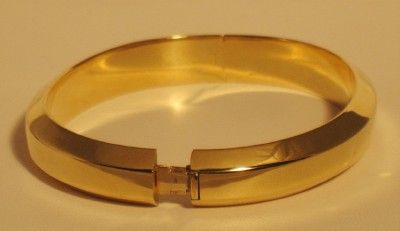 TIFFANY & CO 18K YG 10mm Hinged BANGLE Italy ~GAL Appraisal ~Tiffany 