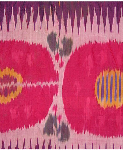 ANTIQUE UZBEK BUKHARA SILK IKAT DRESS  