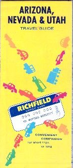 1962 RICHFIELD Road Map ARIZONA US Route 66 NEVADA UTAH  