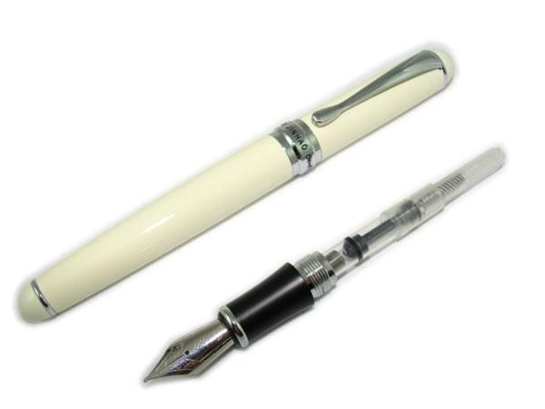 ANJ79 JINHAO 750 MILK WHITE IVORY WHITE MEDIUM NIB FOUNTAIN PEN  