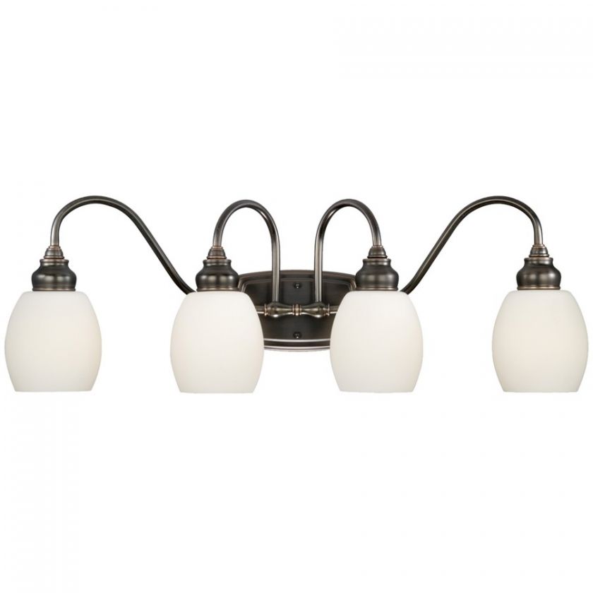 NEW 4 Light Bathroom Vanity Lighting Fixture, Oil Brushed Bronze 