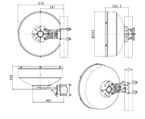 FAINI Microwave Antenna THP 06 144 S (NEW)  