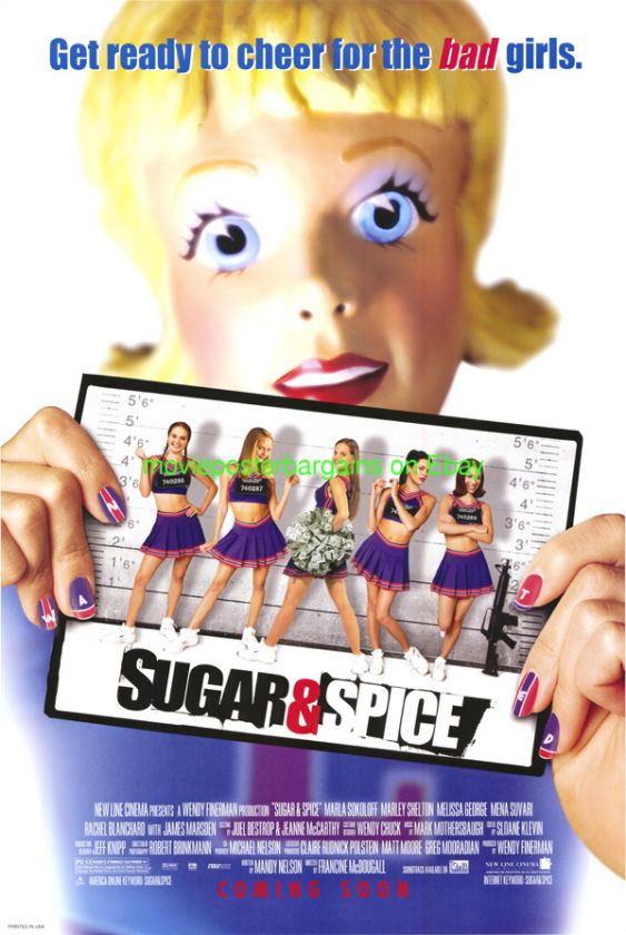 SUGAR AND SPICE MOVIE POSTER MENA SUVARI CHERRLEADERS   