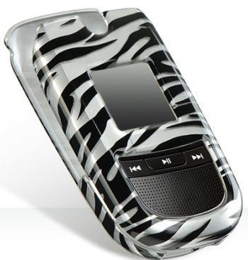 SILVER ZEBRA SKIN CASE COVER FOR VERIZON LG vx8360 8360  