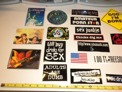 LOT 22 FUNNY RUDE SEXY STICKER SMOKING WEED   STICKERS CAR DECAL 