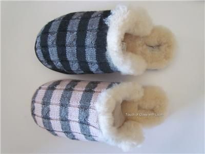 New pair of Ugg Childs (YOUTH) Sweater Scuffette Knit Stripe Slippers 