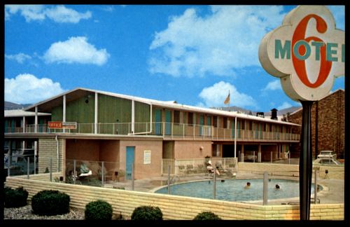 SALT LAKE CITY ~ MOTEL 6 ~ Postcard ~ Clean 60s 70s?  