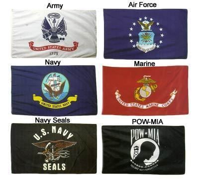 DOUBLE SIDED * 3X5 MILITARY FLAGS ARMY NAVY MC AF CG  