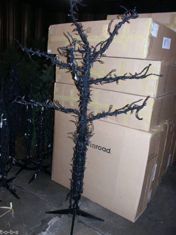 Halloween Prop 4 Lite Spooky black Twig Large Tree  
