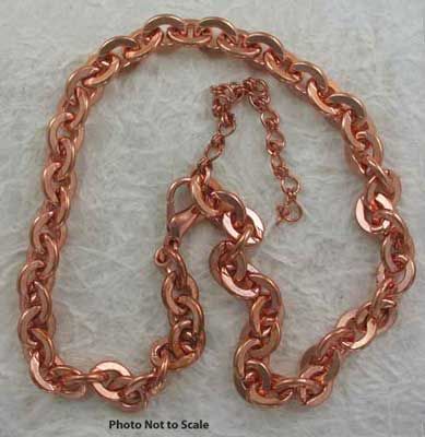 16 19 10x10mm Heavy Flat Curb Link Copper Chain, New  