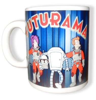Futurama Exclusive Coffee Cup Bender Fry Leela Mug  
