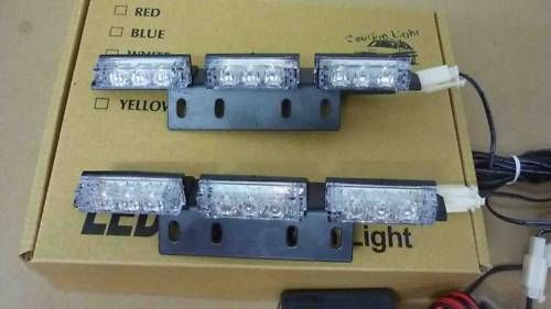 Tow Truck Grille Strobe 9 LED Flash Light Bar WHITE  