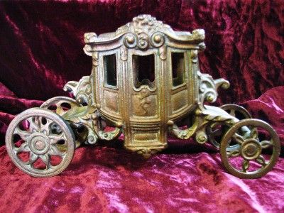 VINTAGE CAST IRON CINDERELLA COACH MOVING WHEELS  