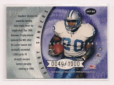 2000 Quantum Leaf All Millennium Team Barry Sanders  