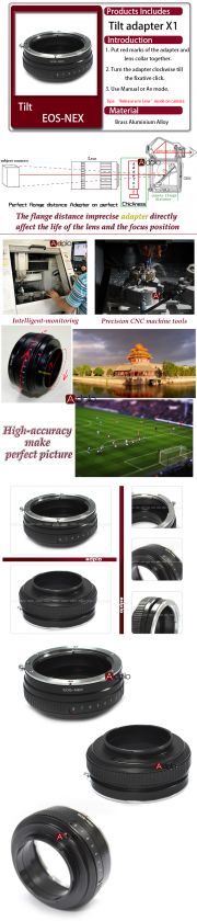 Tilt Canon EOS EF Lens Sony NEX 3/5 NEX VG10 adapter  