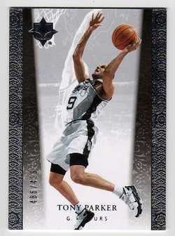 2006 07 UD ULTIMATE #123 TONY PARKER BASE CARD 486/499  