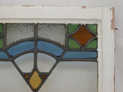 1920s/30s English Leaded Stained Glass Window  