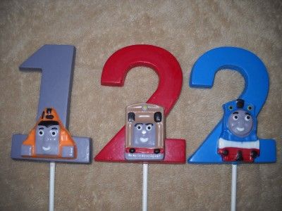 Chocolate LARGE 3x4 # Thomas the Train Favors Favor Lollipops Lollipop 