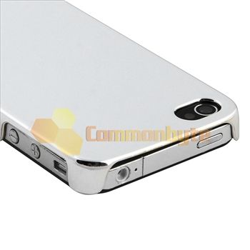   SILVER CASE+CHARGER+PRIVACY FILM For iPhone 4 4S 4G 4GS G  