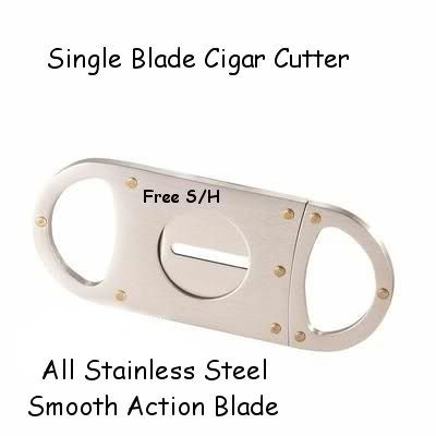 Brand New In Gift Box Orleans Single Blade Stainless Cigar Cutter 