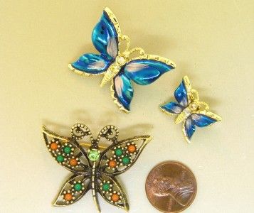 SIGNED SARAH COV LOT 16 FIGURAL BUTTERFLY FROG DOG RHINESTONE VINTAGE 