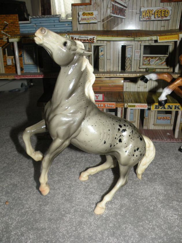 Breryer horse glossy semi rearing mustang vintage 60s hard 2 find c 