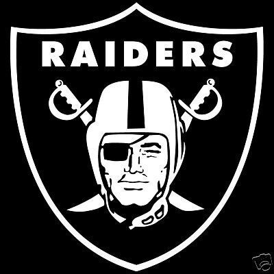 OAKLAND RAIDERS SHIELD LOGO   VINYL WINDOW DECAL  