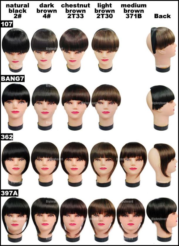 New Clip In On Bang Fringe Hair Extension A  