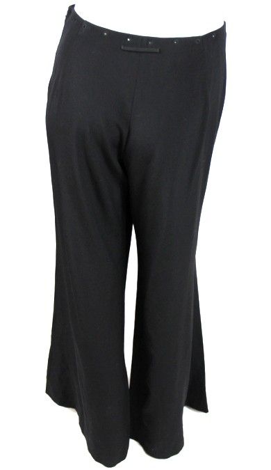    New JEAN PAUL GAULTIER Black Wide Leg suit DRESS PANTS 44 14  