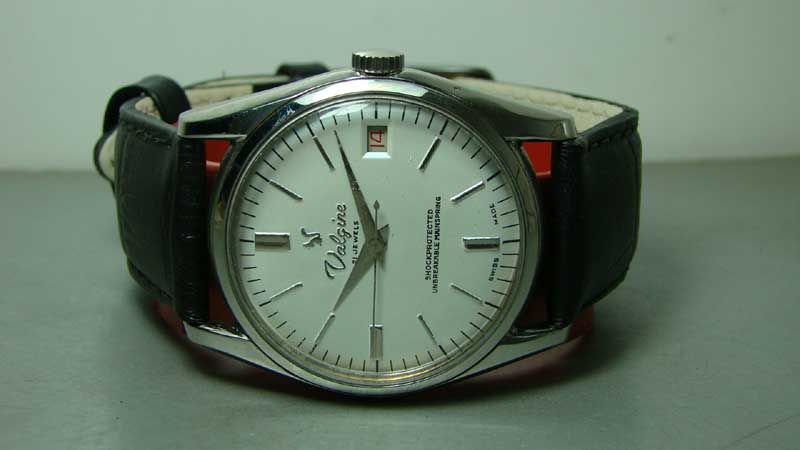 VINTAGE VALGINE WINDING 21 JEWELS DATE SWISS MADE WRIST WATCH OLD USED 