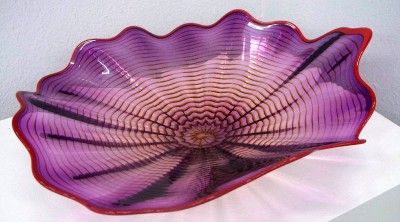 HAND BLOWN GLASS ART WALL PLATTER BOWL #2053 ONEIL  