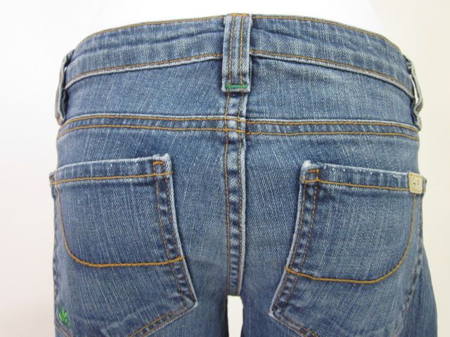 GRASS Blue Low Rise Flare Leg Cotton Denim Jeans Sz 27  