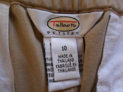 Talbots Petites 10 Khaki Casual Pencil Skirt  