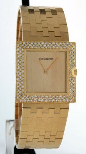 Boucheron Diamond 18k Yellow Gold Ladies Watch  